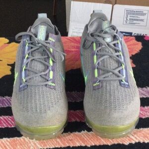 Nike Gray and Neon Green Sneakers